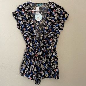 LF floral wrap romper